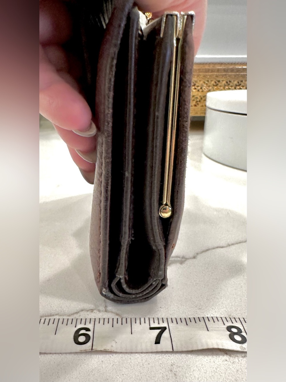 VTG Buxton Leather Wallet w/ Kiss-Lock Coin Purse - VGVC - Picture 16 of 17